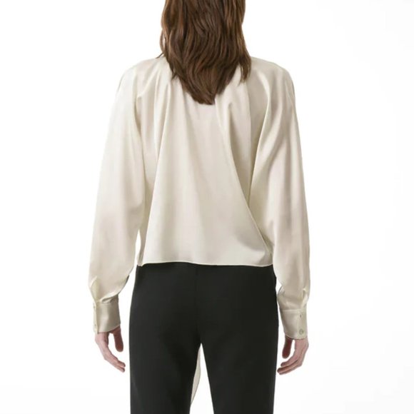 CREAM MATERIEL TBILISI LONG SCARF BLOUSE - Picture 3 of 4